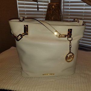 Michael Kors White Leather Tote Bag Bag!